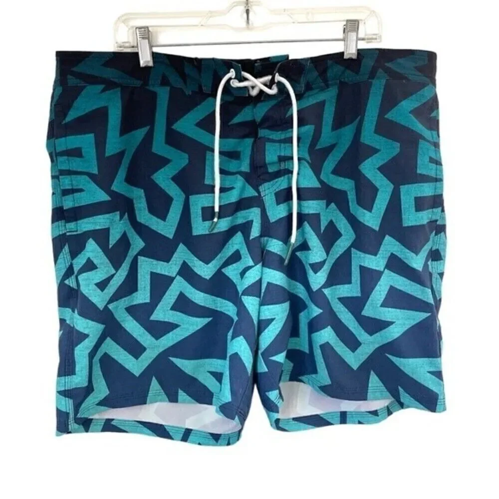 American Eagle Mens Swim Trunks Shorts Bathing Suit Lining Blue xlarge
